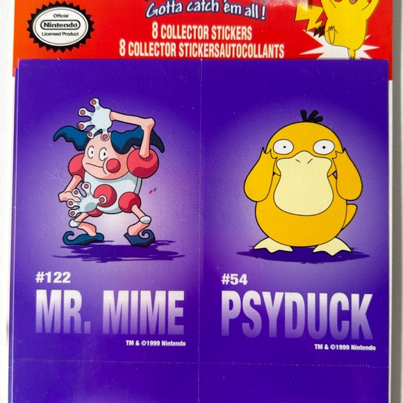 Vintage 90s Sandylion Pokemon Stickers Sealed Package (22M) - Picture 3 of 5